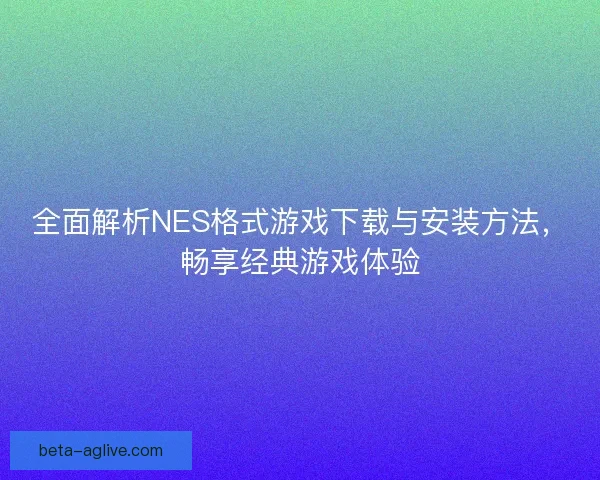 全面解析NES格式游戏下载与安装方法,畅享经典游戏体验 全面解析NES格式游戏下载与安装方法,畅享经典游戏体验