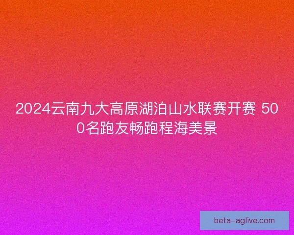 2024云南九大高原湖泊山水联赛开赛 500名跑友畅跑程海美景